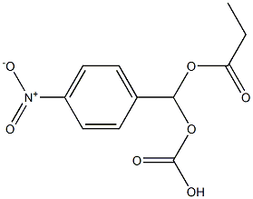 Carbonic acid (4-nitrophenyl)(propanoyloxymethyl) ester,,结构式