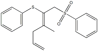 4-Methyl-5-phenylthio-6-phenylsulfonyl-1,4-hexadiene Structure