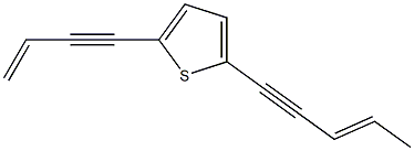 2-(3-Buten-1-ynyl)-5-(3-penten-1-ynyl)thiophene Structure