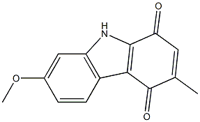 7-Methoxy-3-methyl-9H-carbazole-1,4-dione 结构式