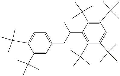 2-(2,3,5,6-テトラ-tert-ブチルフェニル)-1-(3,4-ジ-tert-ブチルフェニル)プロパン 化学構造式