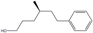 [S,(-)]-4-Methyl-6-phenyl-1-hexanol,,结构式