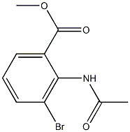 2-Acetylamino-3-bromobenzoic acid methyl ester,,结构式