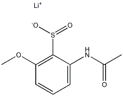 2-(Acetylamino)-6-methoxybenzenesulfinic acid lithium salt Struktur