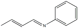 N-(2-ブテン-1-イリデン)アニリン 化学構造式