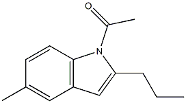 1-Acetyl-5-methyl-2-propyl-1H-indole,,结构式