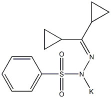 Dicyclopropyl ketone phenylsulfonyl-N-potassio hydrazone,,结构式