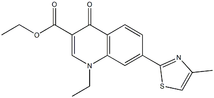 1,4-Dihydro-1-ethyl-4-oxo-7-(4-methylthiazol-2-yl)quinoline-3-carboxylic acid ethyl ester|