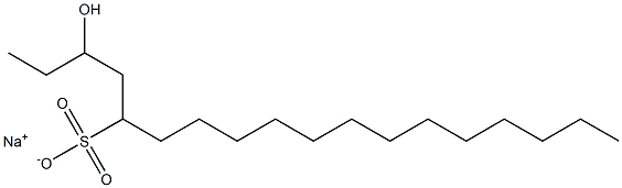 3-ヒドロキシオクタデカン-5-スルホン酸ナトリウム 化学構造式