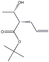 (2S,3S)-2-アリル-3-ヒドロキシ酪酸tert-ブチル 化学構造式