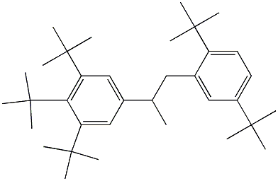 2-(3,4,5-Tri-tert-butylphenyl)-1-(2,5-di-tert-butylphenyl)propane,,结构式
