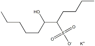 6-ヒドロキシウンデカン-5-スルホン酸カリウム 化学構造式