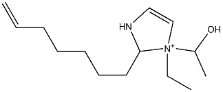1-Ethyl-2-(6-heptenyl)-1-(1-hydroxyethyl)-4-imidazoline-1-ium Struktur
