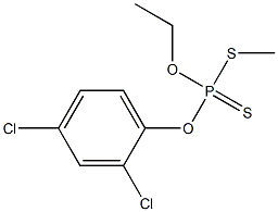 Dithiophosphoric acid O-(2,4-dichlorophenyl)O-ethyl S-methyl ester Structure