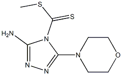 3-Amino-5-morpholino-4H-1,2,4-triazole-4-dithiocarboxylic acid methyl ester Structure