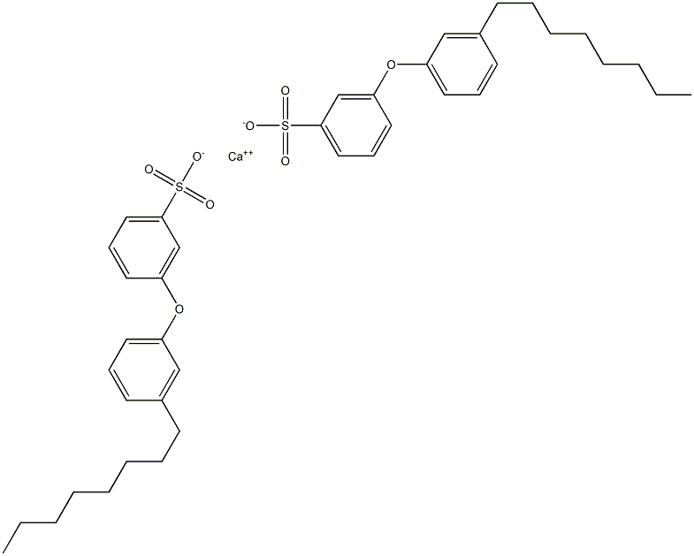 Bis[3-(3-octylphenoxy)benzenesulfonic acid]calcium salt Structure