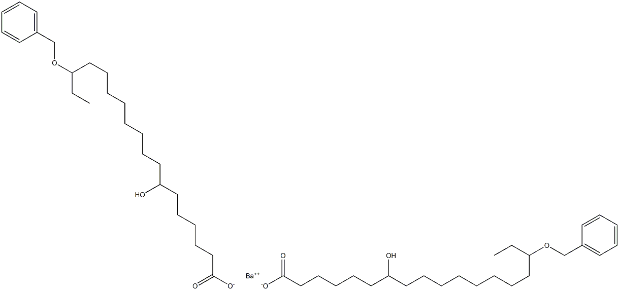 Bis(16-benzyloxy-7-hydroxystearic acid)barium salt Structure