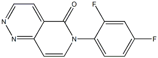 6-(2,4-ジフルオロフェニル)ピリド[4,3-c]ピリダジン-5(6H)-オン 化学構造式