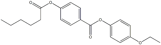 p-Hexanoyloxybenzoic acid p-ethoxyphenyl ester Structure
