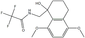 N-[(1,2,3,4-テトラヒドロ-1-ヒドロキシ-5,8-ジメトキシナフタレン)-1-イルメチル]-2,2,2-トリフルオロアセトアミド 化学構造式