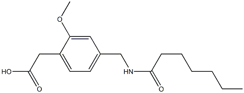 4-(Heptanoylaminomethyl)-2-methoxyphenyl=acetate,,结构式