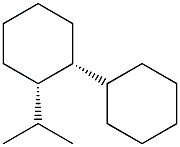 (1R,2S)-2-(1-メチルエチル)-1,1'-ビシクロヘキサン 化学構造式