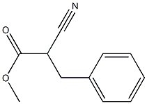 2-シアノ-3-フェニルプロピオン酸メチル 化学構造式
