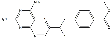 4-[2-(2,4-Diaminopteridin-6-yl)butyl]benzoic acid methyl ester,,结构式