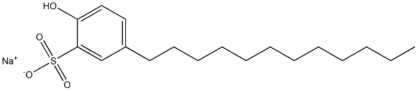 2-ヒドロキシ-5-ドデシルベンゼンスルホン酸ナトリウム 化学構造式