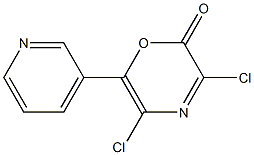 3,5-Dichloro-6-(3-pyridyl)-2H-1,4-oxazin-2-one Structure