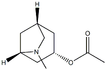 Acetic acid [1R,3S,5S,(-)]-6-methyl-6-azabicyclo[3.2.1]octane-3-yl ester,,结构式