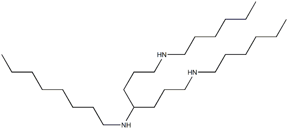 N,N''-Dihexyl-N'-octylheptane-1,4,7-triamine Struktur