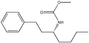 N-[(R)-1-フェニルヘプタン-3-イル]カルバミド酸メチル 化学構造式