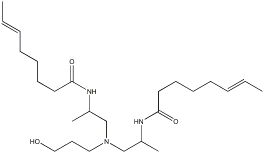 N,N'-[3-Hydroxypropyliminobis(1-methyl-2,1-ethanediyl)]bis(6-octenamide) Struktur