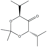 (4S,6S)-2,2-Dimethyl-4,6-diisopropyl-1,3-dioxan-5-one 结构式