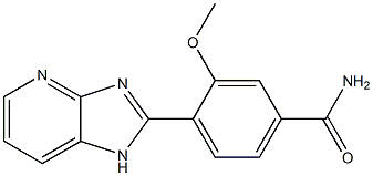 2-[2-Methoxy-4-(aminocarbonyl)phenyl]-1H-imidazo[4,5-b]pyridine Struktur