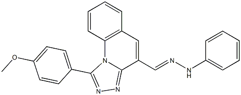 1-(4-Methoxyphenyl)[1,2,4]triazolo[4,3-a]quinoline-4-carbaldehyde phenyl hydrazone,,结构式