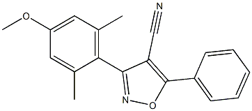 5-(Phenyl)-3-(2,6-dimethyl-4-methoxyphenyl)-isoxazole-4-carbonitrile Structure