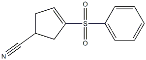 3-(Phenylsulfonyl)-3-cyclopentene-1-carbonitrile Structure