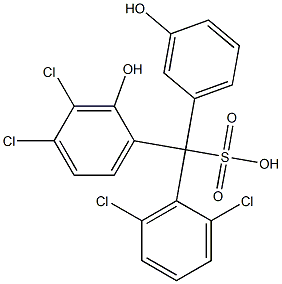 (2,6-Dichlorophenyl)(3,4-dichloro-2-hydroxyphenyl)(3-hydroxyphenyl)methanesulfonic acid