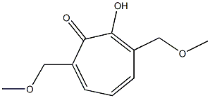 2-Hydroxy-3,7-bis(methoxymethyl)cyclohepta-2,4,6-trien-1-one Struktur