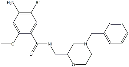 N-(4-Benzylmorpholin-2-ylmethyl)-4-amino-5-bromo-2-methoxybenzamide Struktur