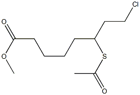 6-Acetylthio-8-chlorooctanoic acid methyl ester,,结构式