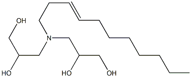 3,3'-(3-Undecenylimino)bis(propane-1,2-diol),,结构式