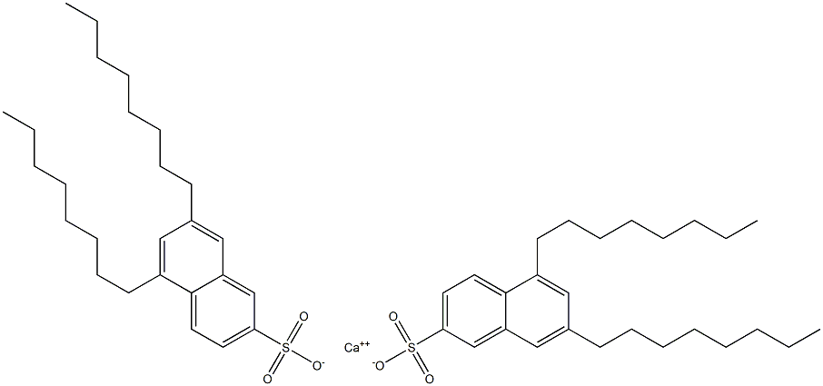 Bis(5,7-dioctyl-2-naphthalenesulfonic acid)calcium salt 结构式