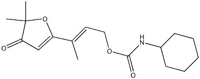 N-Cyclohexylcarbamic acid [(E)-3-[(4,5-dihydro-5,5-dimethyl-4-oxofuran)-2-yl]-2-butenyl] ester|