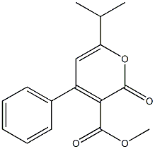 6-イソプロピル-4-フェニル-2-オキソ-2H-ピラン-3-カルボン酸メチル 化学構造式