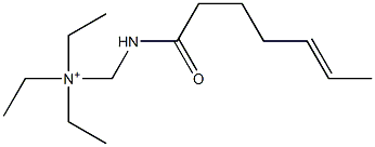 N,N-ジエチル-N-[(5-ヘプテノイルアミノ)メチル]エタンアミニウム 化学構造式