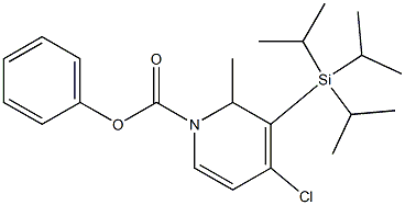 4-Chloro-1,2-dihydro-2-methyl-3-(triisopropylsilyl)pyridine-1-carboxylic acid phenyl ester Structure