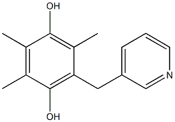 2,3,5-Trimethyl-6-(3-pyridinylmethyl)hydroquinone 结构式